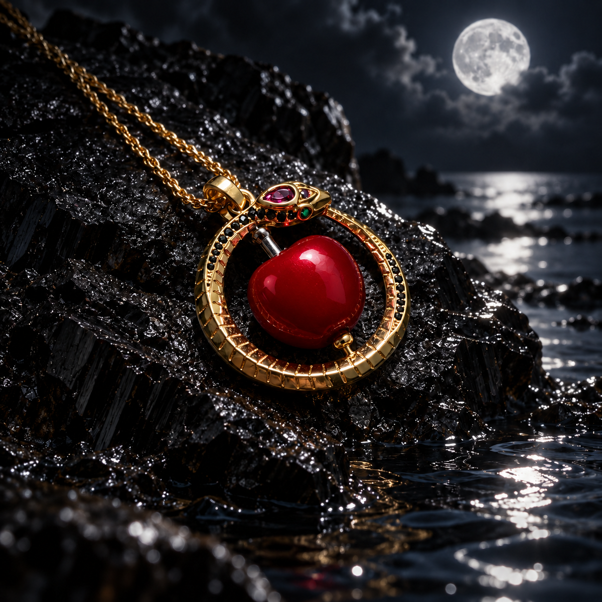 EDEN — moonlit square view of Noctara jewelry