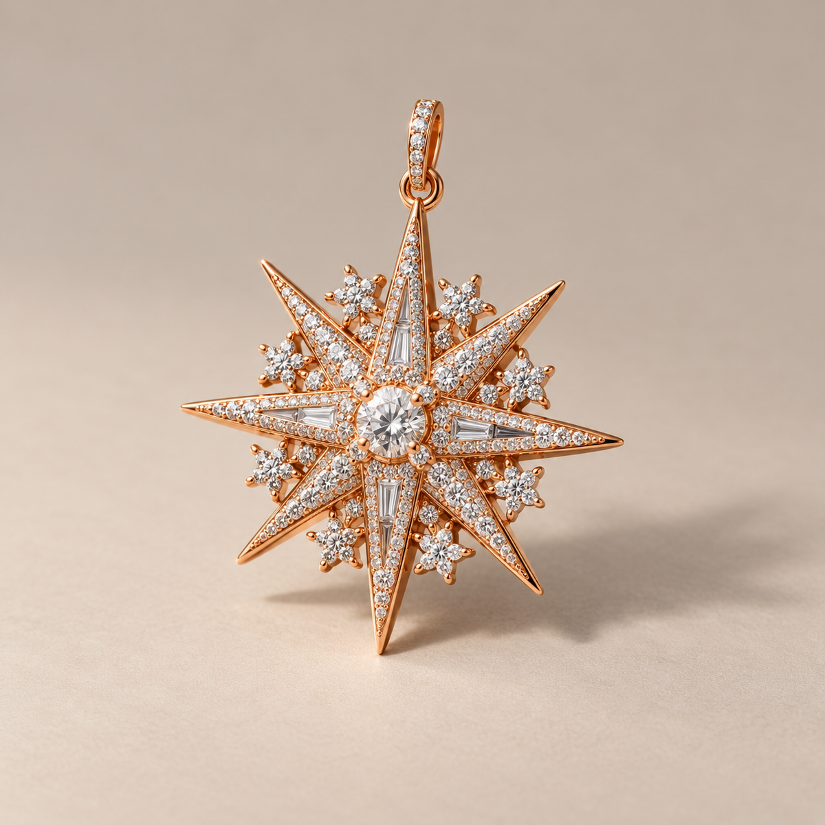 THE MORNING STAR — studio shadow view of Noctara jewelry